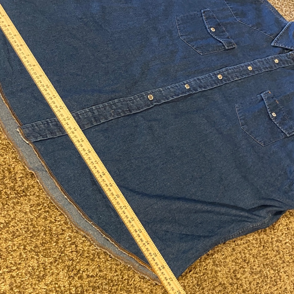 Texas Authentic Dry Goods Men's XXL Blue Denim Short Sleeve Shirt - Picture 10 of 15